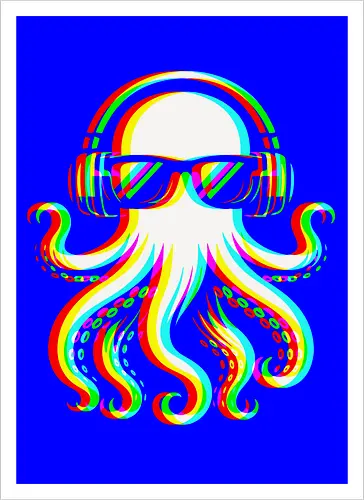 Disco Octopus Musik RGB