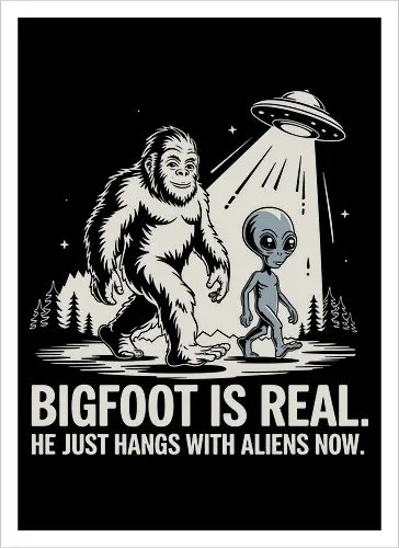 Bigfoot is real. He just hangs with aliens now