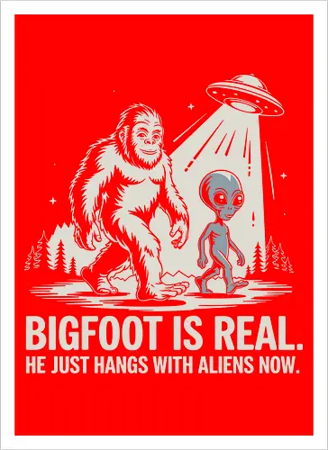 Bigfoot is real. He just hangs with aliens now