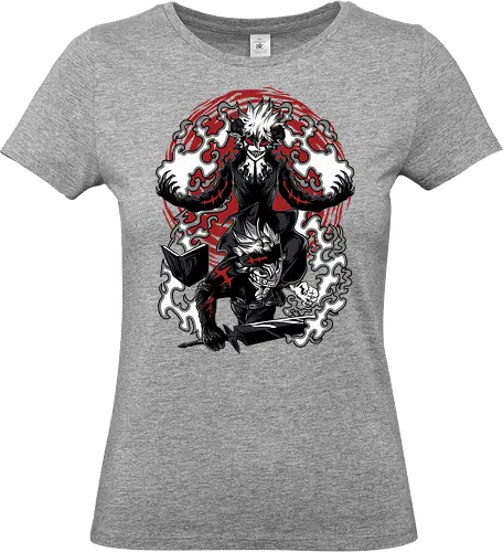 Demonborn Fury Black - Hero, Friendship, Courage, Demonborn Fury Black, Magie, Fantasy, Abenteuer, Zauberer, Magier, Kampf, Zauberei, Drachen, Mittelalter, Helden, Freundschaft, Mut, Spannung, Action, Shonen, Dunkelheit, Licht, Magischer Kampf, Zaubersprüche, Schwertkampf, Ritter, Magische Welt, Magische Kräfte, Wachstum, Teamgeist, Ehrgeiz, Hoffnung, Schicksal, Geheimnis, Magic, Fantasy, Adventure, Wizard, Sorcery, Battle, Dragon, Medieval, Action, Shonen, Darkness, Light, Spellcasting, Swordfight, Knight, Magical World, Powers, Growth, Team Spirit, Ambition, Hope, Destiny, Mystery - Standard T-Shirt (Women)