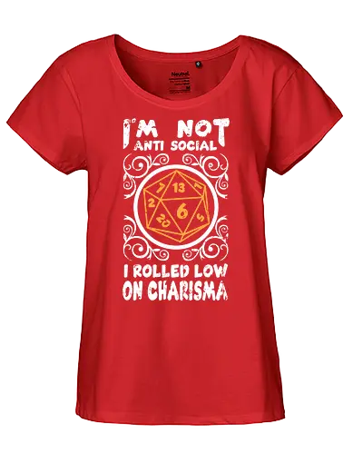 Im not anti social - Fairtrade Girl Shirt