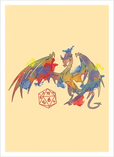 Dragon plays with D20