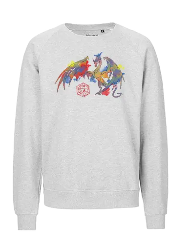 Dragon plays with D20 - Fairtrade Sweatshirt
