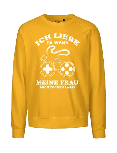Ich liebe es wenn meine Frau mich zocken lässt - Fairtrade Sweatshirt