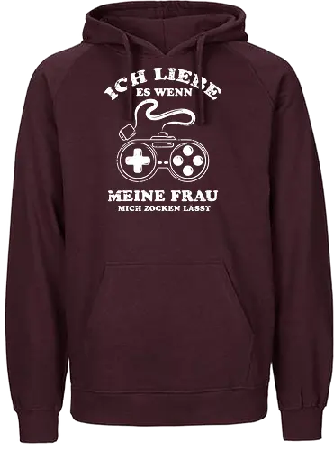 Ich liebe es wenn meine Frau mich zocken lässt - Fairtrade Hoodie
