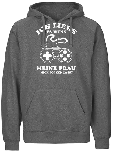 Ich liebe es wenn meine Frau mich zocken lässt - Fairtrade Hoodie