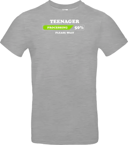Teenager processing please wait