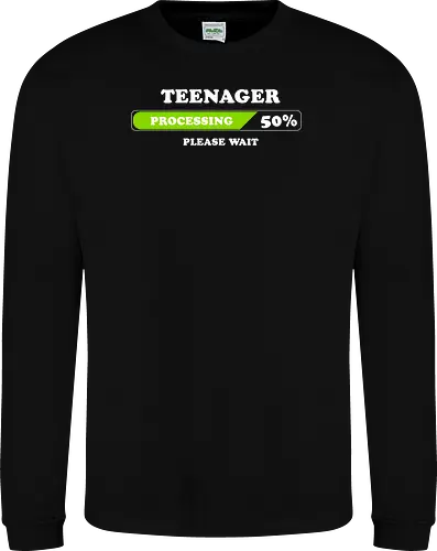 Teenager processing please wait