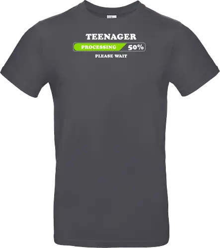 Teenager processing please wait