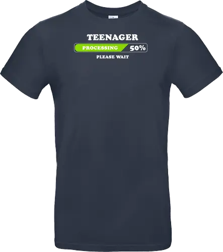 Teenager processing please wait