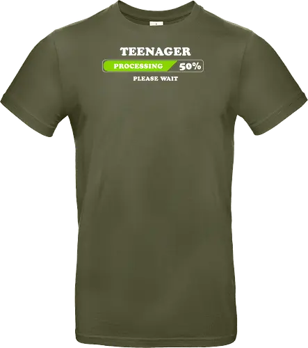 Teenager processing please wait
