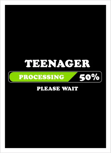 Teenager processing please wait
