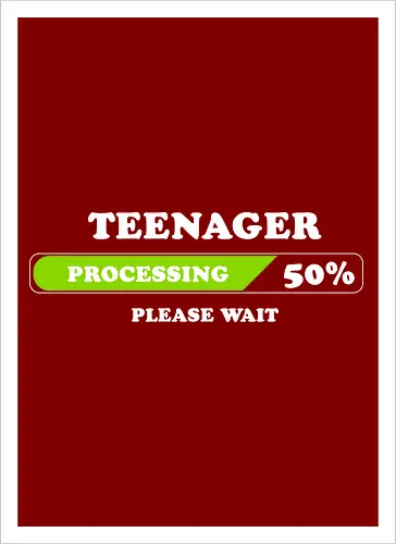 Teenager processing please wait