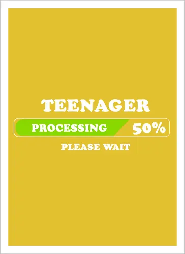Teenager processing please wait