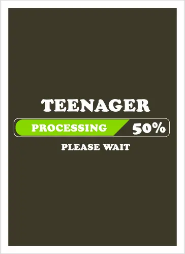 Teenager processing please wait