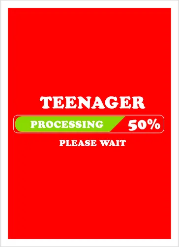 Teenager processing please wait