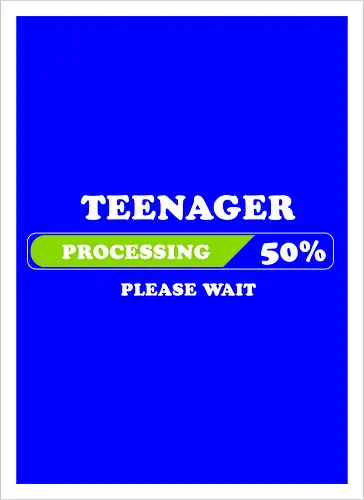 Teenager processing please wait