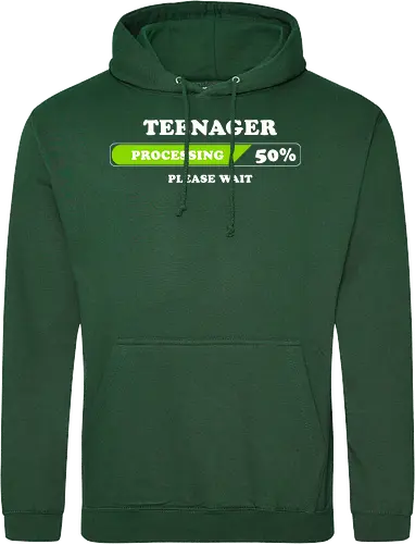 Teenager processing please wait