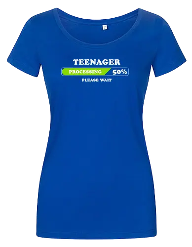 Teenager processing please wait