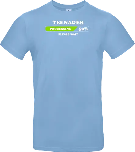 Teenager processing please wait