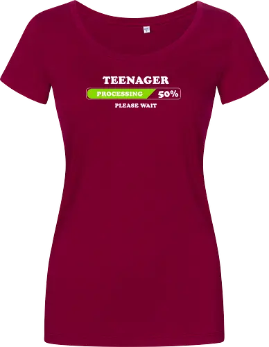Teenager processing please wait