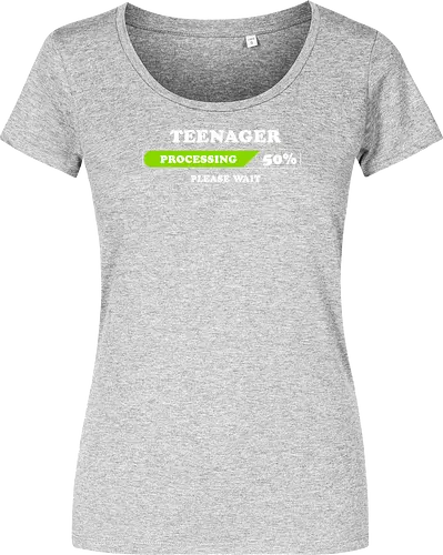 Teenager processing please wait