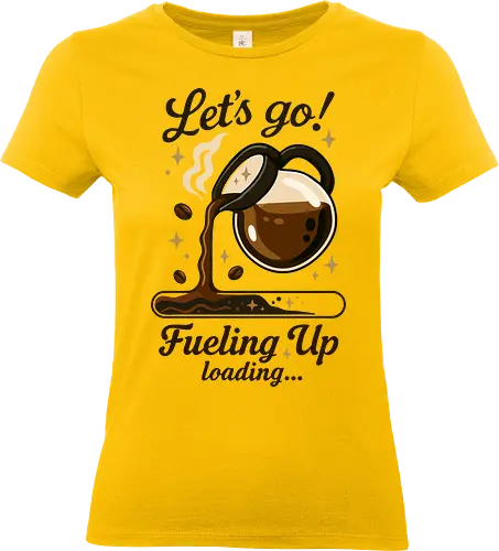 Let's Go Coffee wird geladen - Ästhetik, Barista, Getränk, Koffein, Kaffee, Kaffeeliebhaber, Kaffee-T-Shirt, cool, Tasse Kaffee, Essen, lustig, lustiges Kaffee-T-Shirt, lustiges T-Shirt, Humor, Illustration, Laden, Ladebildschirm, Pop-Art, lm2 kone - Standard T-Shirt (Women)