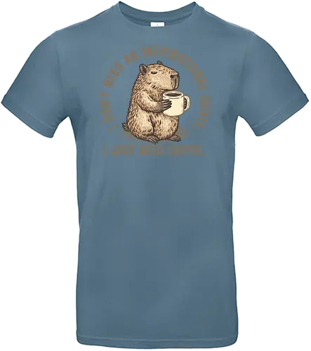I just need a coffee - Animal, funny, cute, capybara, animals, humor, coffee, caffeine - Standard T-Shirt