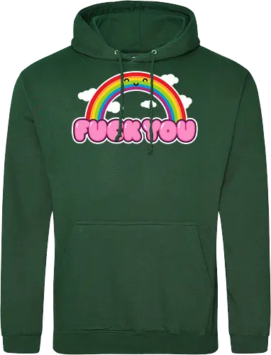 FCKU - rainbow, cute, funny, happy, existential, dread, crisis, gift - Standard Hoodie