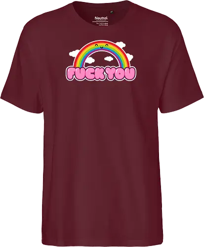 FCKU - rainbow, cute, funny, happy, existential, dread, crisis, gift - Fairtrade T-Shirt