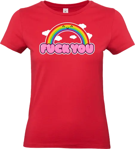 FCKU - rainbow, cute, funny, happy, existential, dread, crisis, gift - Standard T-Shirt (Women)