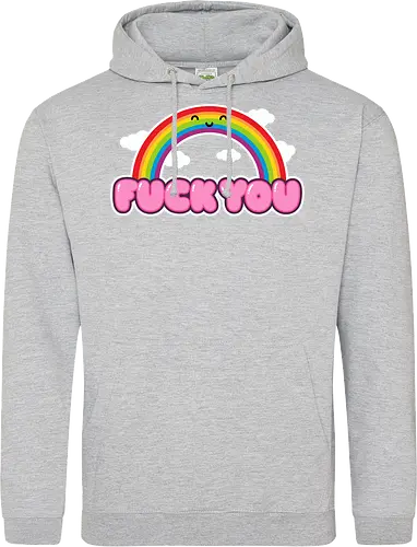 FCKU - rainbow, cute, funny, happy, existential, dread, crisis, gift - Standard Hoodie