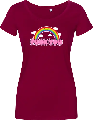 FCKU - rainbow, cute, funny, happy, existential, dread, crisis, gift - Women T-Shirt