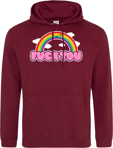 FCKU - rainbow, cute, funny, happy, existential, dread, crisis, gift - Standard Hoodie