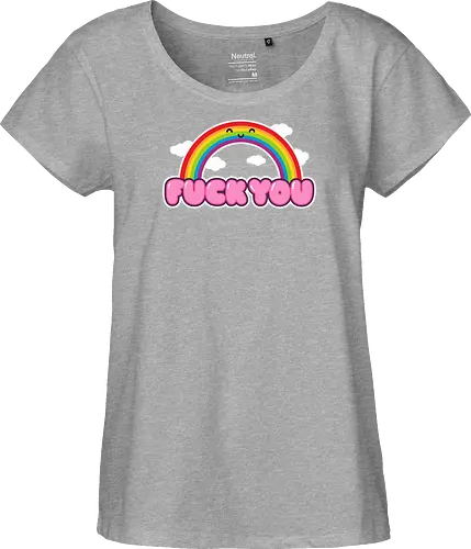 FCKU - rainbow, cute, funny, happy, existential, dread, crisis, gift - Fairtrade Girl Shirt