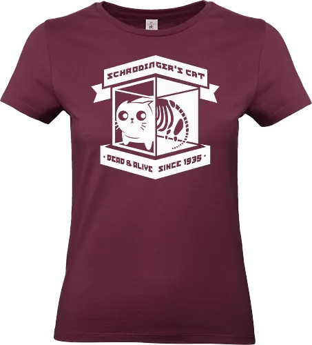 Since 1935 Dead and Alive  - cat, science, funny, cute, retro, box, gift - Standard T-Shirt (Women)