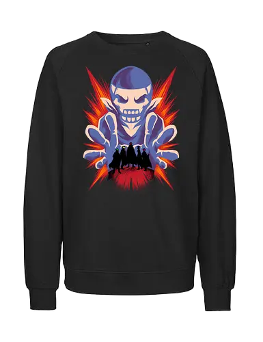 dare fighter  - anime, manga, powerrangers, supersentai, skull, skeleton, fighter, dragon, cool - Fairtrade Sweatshirt