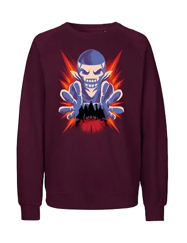 dare fighter  - anime, manga, powerrangers, supersentai, skull, skeleton, fighter, dragon, cool - Fairtrade Sweatshirt