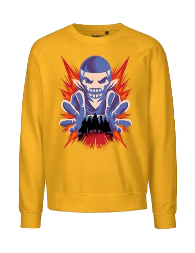 dare fighter  - anime, manga, powerrangers, supersentai, skull, skeleton, fighter, dragon, cool - Fairtrade Sweatshirt