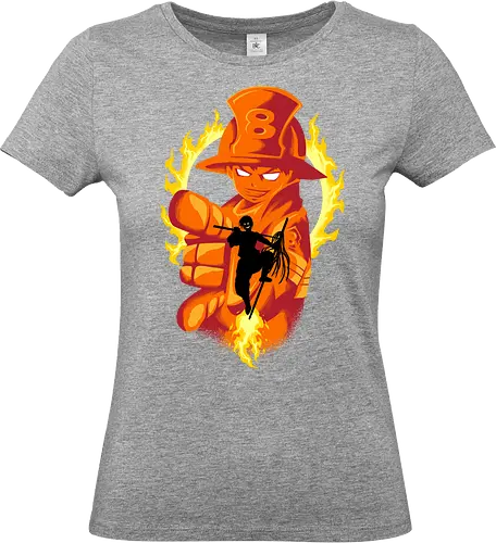 fire burst captain  - anime, manga, fireforce, captain, brigade8, shinrakusakabe, flame, fire, attack, witch - Standard T-Shirt (Women)