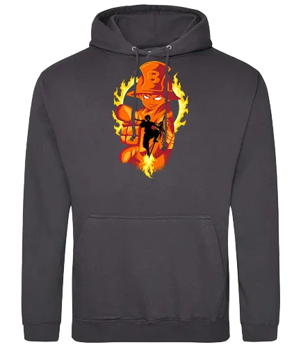 fire burst captain  - anime, manga, fireforce, captain, brigade8, shinrakusakabe, flame, fire, attack, witch - Standard Hoodie