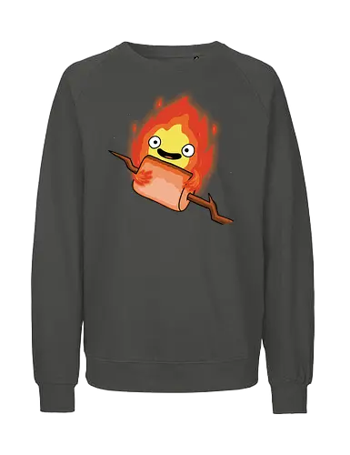 Camp Demon! - demon, funny, camp, hiking, nature, marshmallow, tent - Fairtrade Sweatshirt