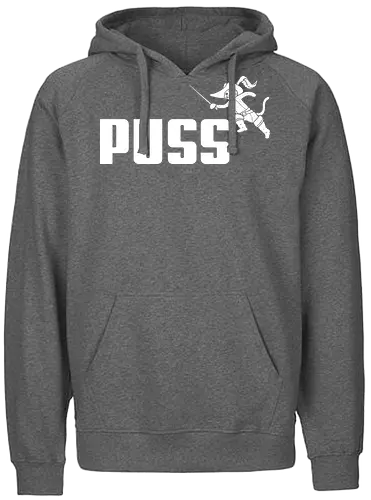 Puss! - puss-in-boots, Monster, funny, cartoon, sports, mashup, logo, cats, kitty, cat - Fairtrade Hoodie