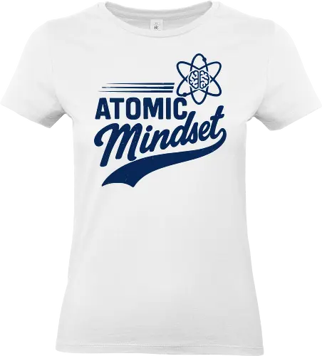 Atomic Mindset Fusion - atomic mindset, science tee, brain atom design, growth mindset art, motivational shirt, entrepreneur gift - Standard T-Shirt (Women)