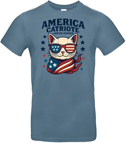 America Catriote limitierte Auflage - Amerikanischer Stolz, Katze, Katzenfreund, Katzen, süß, lustig, Illustration, 4. Juli, Kätzchen, Miau, Veteranentag, 4. Juli, Ästhetisch, Amerika, Amerikanische Flagge - Standard T-Shirt