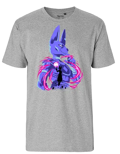 god of chaos - anime, manga, cat, egypt, superpower, silhouete, art, songoku, Dragon, saiyan, berus - Fairtrade T-Shirt