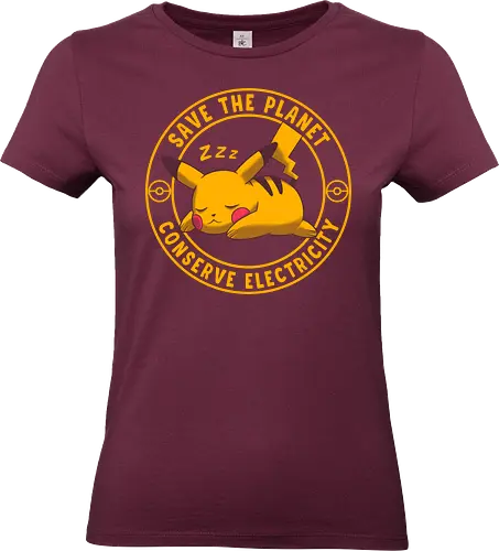 Conserve Electricity - Pocket, Mouse - Standard T-Shirt (Women)