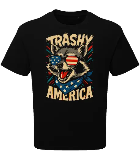 Lustiger Trashy America Waschbär