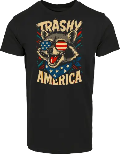 Lustiger Trashy America Waschbär
