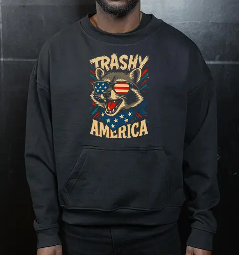 Lustiger Trashy America Waschbär